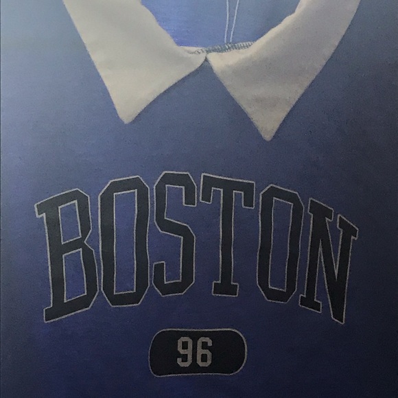 blue white collar sweatshirt - Picture 2 of 2